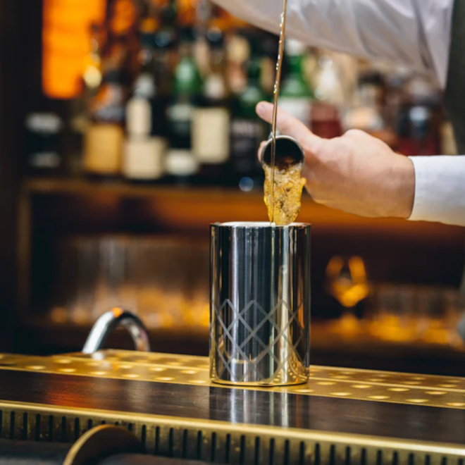 Urban Bar Double Walled Diamond Cut Mixing Tin image
