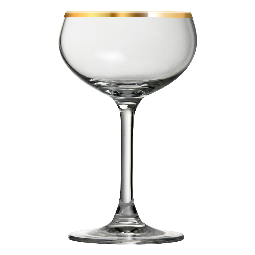 Urban Bar Retro Coupe Gold Rim 7.75oz / 22cl image